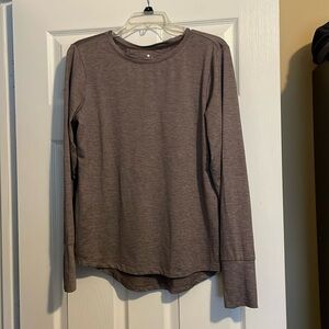 Apana women’s purple long sleeve yoga shirt size large